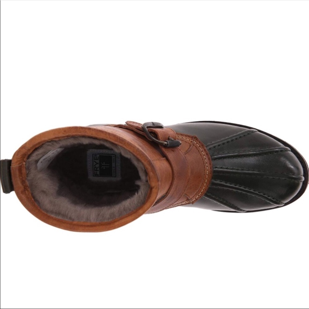 Frye Veronica Shearling Lined Engineer Duck Boots - Picture 2 of 5